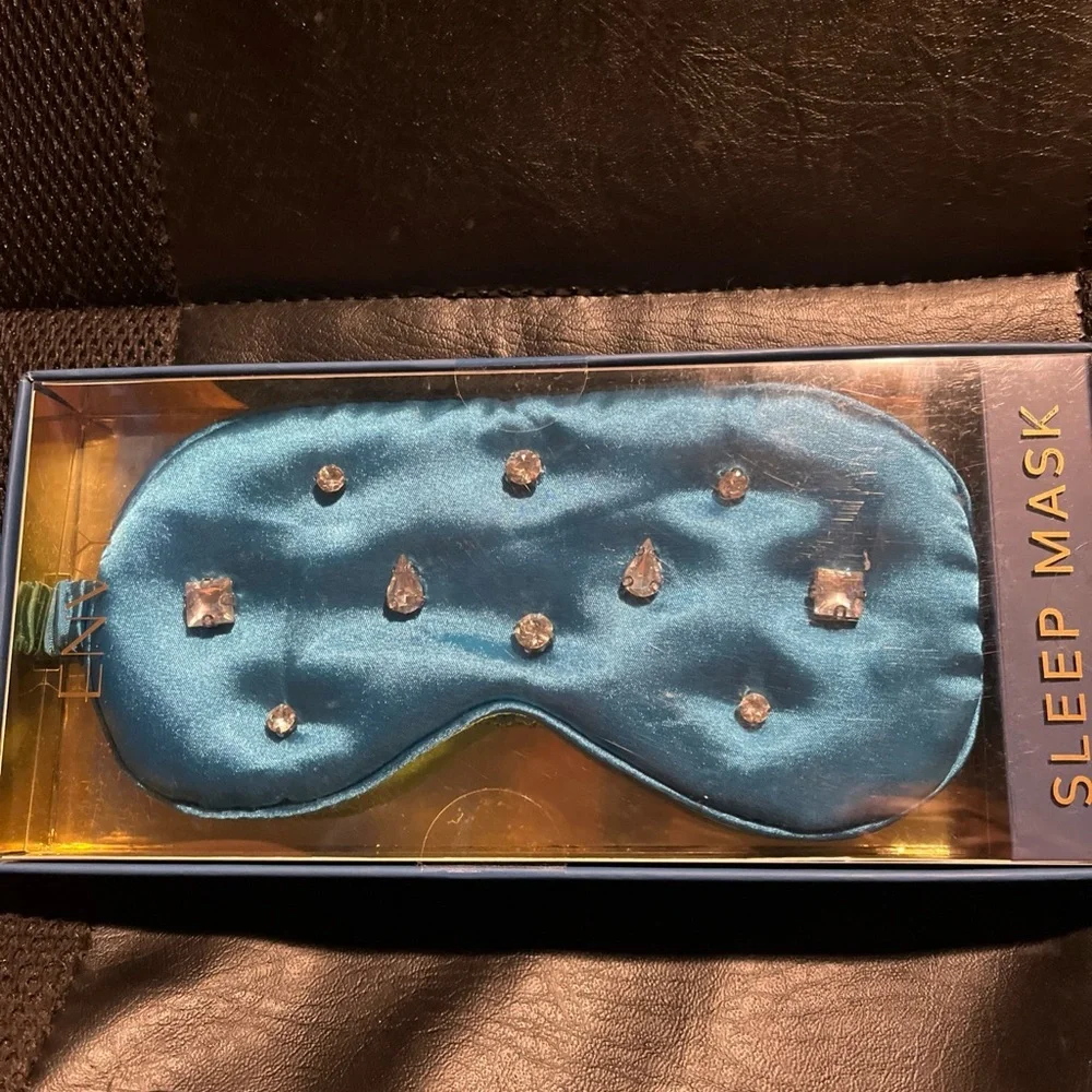 Envy Satin Charmeuse Sleep Mask in Blue